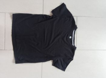 t-shirt manches courtes noir garçon 12 ans