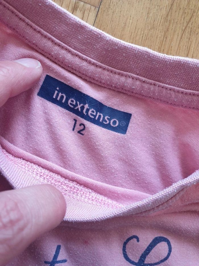 tee shirt rose 12 ans in Extenso - photo numéro 3