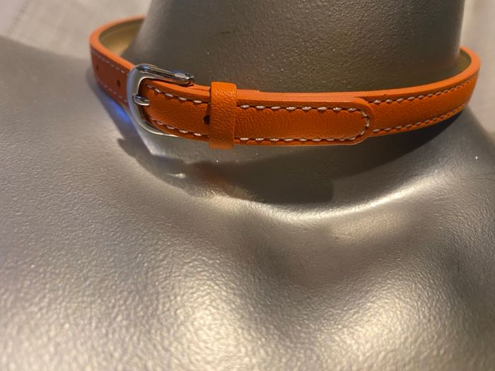 Collier tour de cou ceinture orange - photo numéro 3