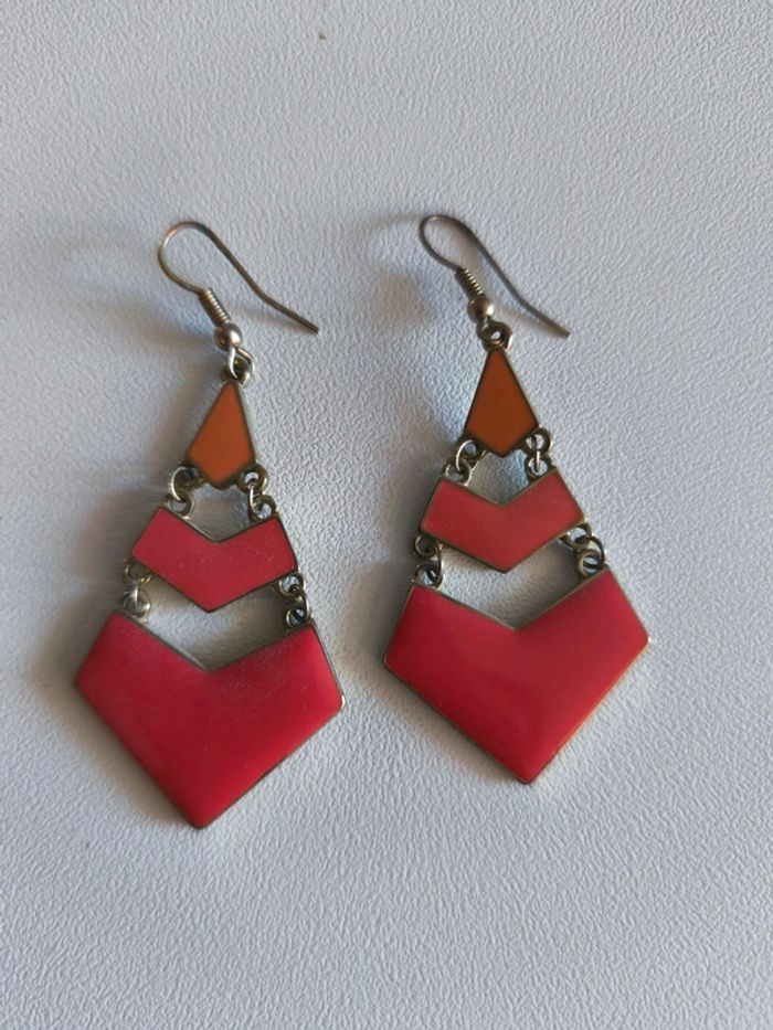 Boucles d'oreilles colorées