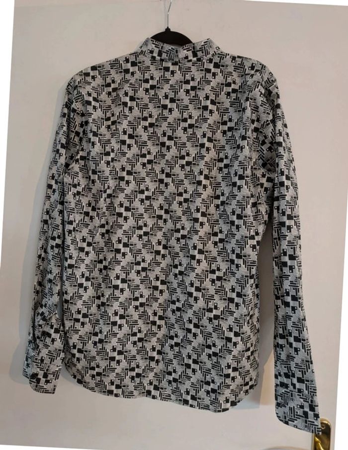 Chemise 100% coton imprimé géométrique Agnès b - photo numéro 4