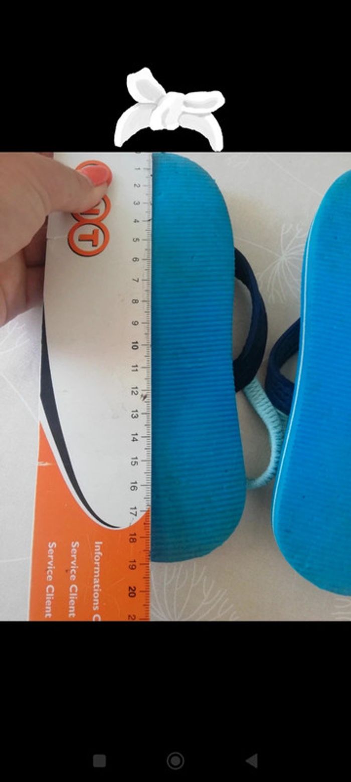 Tongs bleu méduse taille 28 - photo numéro 2