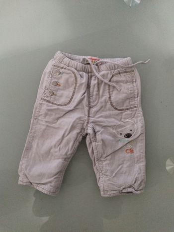 Pantalon molletonné bébé - 3 mois
