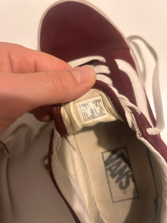 Vans Old Skool Plate-forme p36 bordeaux - photo numéro 7