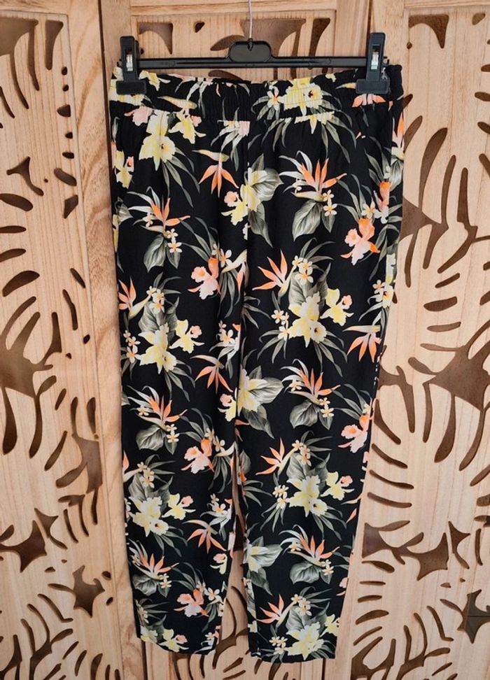 Pantalon fluide imprimé tropical - T.42 Divided H&M - photo numéro 7