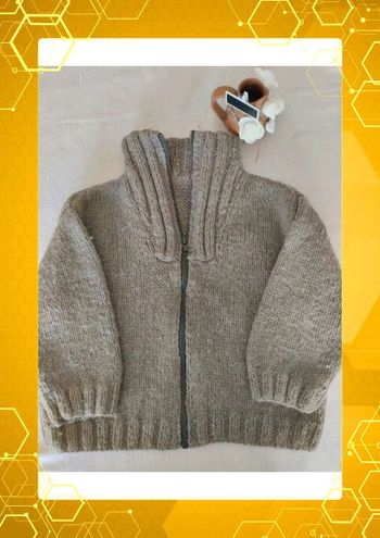 Gilet zippé fait main