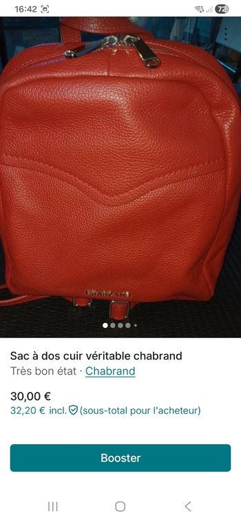 Sac à dos cuir Chabrand