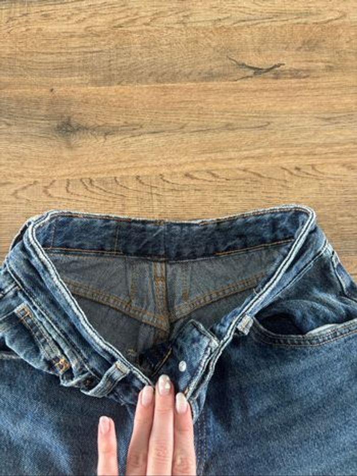 Jean coupe droite bleu marine Bershka - Taille 34 - Neuf - photo numéro 2