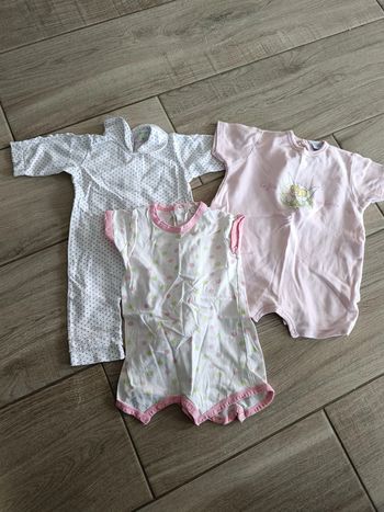 Lot 3 combishort légères Printemps été 6 mois fille