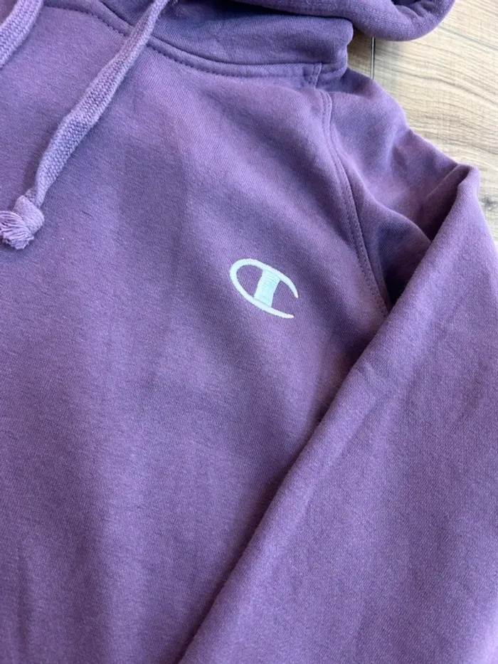 Pull homme champion sweat homme sweat à capuche violet homme taille L - photo numéro 2