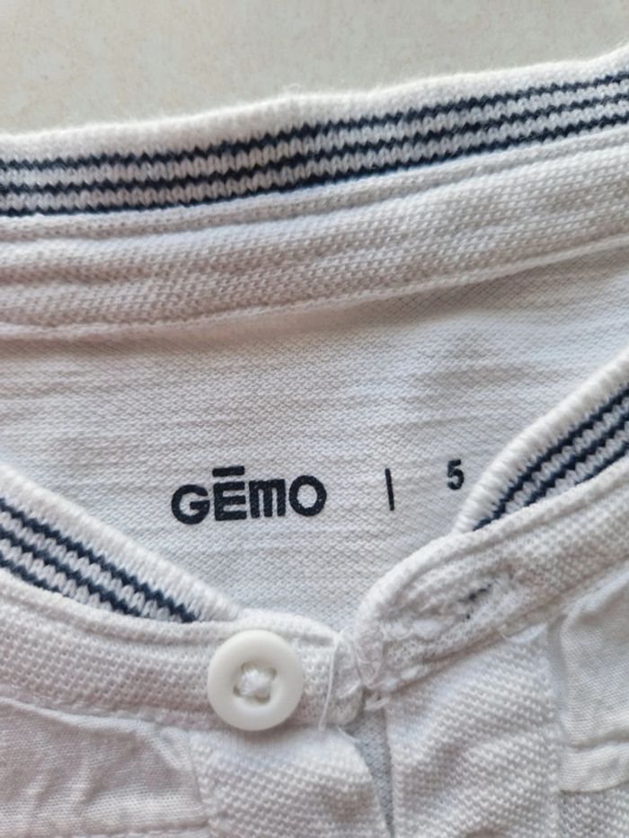 Polo blanc gemo 5 ans - photo numéro 2