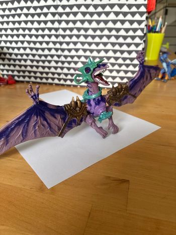 Vintage Chap Mei Beast Raider Pterodactyl Dinosaur Action Figure Purple