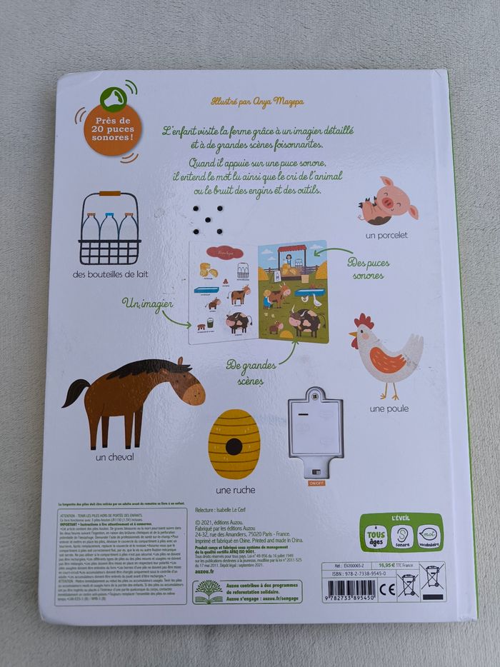 Livre sonore Ma première ferme à écouter Auzou - photo numéro 3