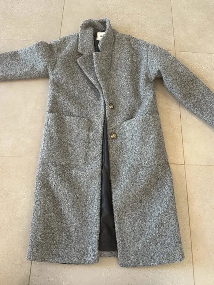 Long manteau gris Pimkie, très bon état, taille S
