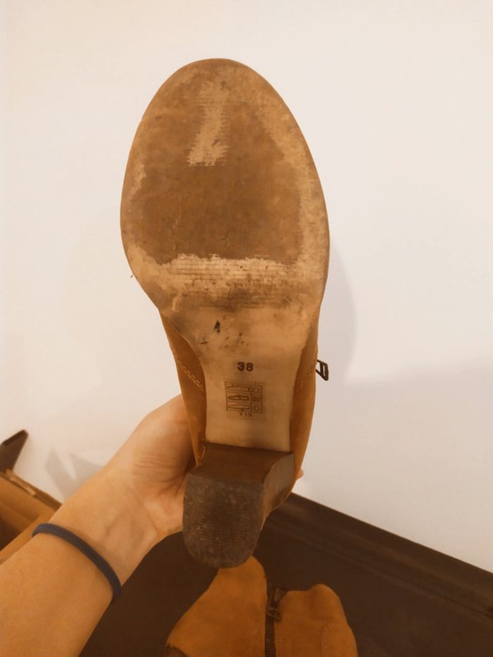 Bottines à talon camel - photo numéro 4