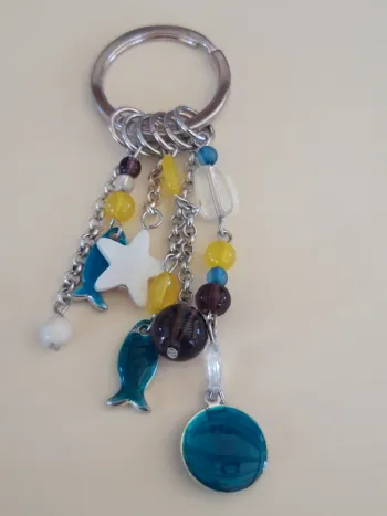Anneau pour porte clés avec pendentifs