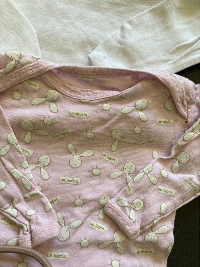 Lot ensemble vêtement bébé fille 12 mois bodys bodies - photo numéro 6