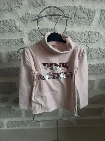 Tee shirt fille col roulé tao tape à l’œil 6 ans sequin