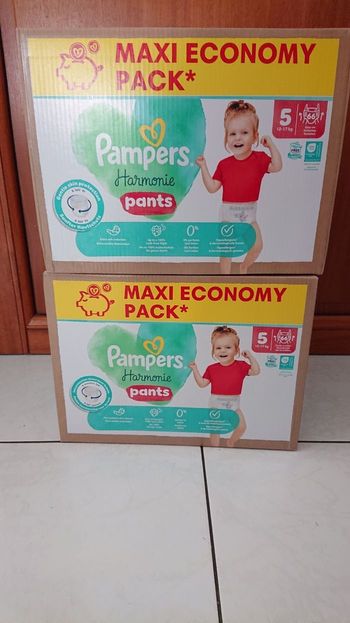 couche taille 5  Pampers Harmonie lot de 2 cartons