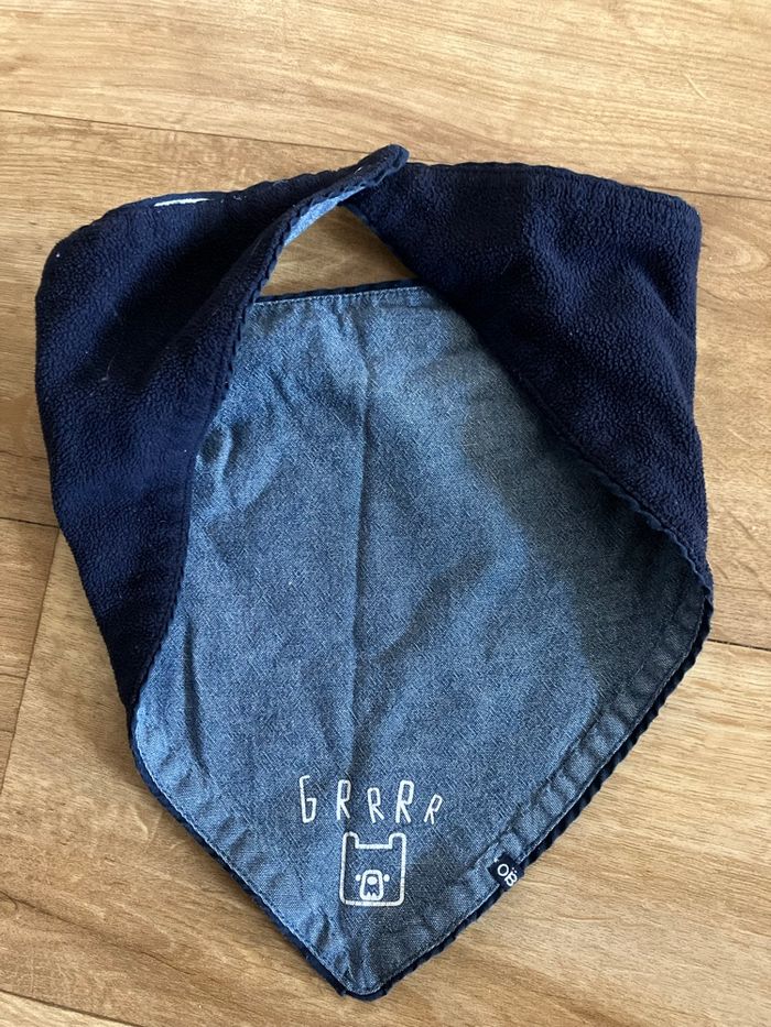Bavoir bandana bleu bébé - photo numéro 2