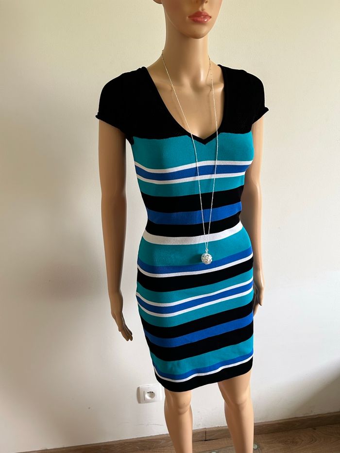 Robe rayée à manches courtes Morgan taille S comme neuve - photo numéro 2