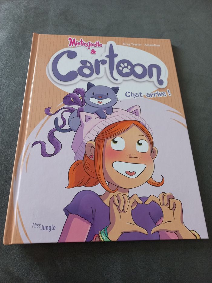 Bd mistinguette & cartoon chat arrive