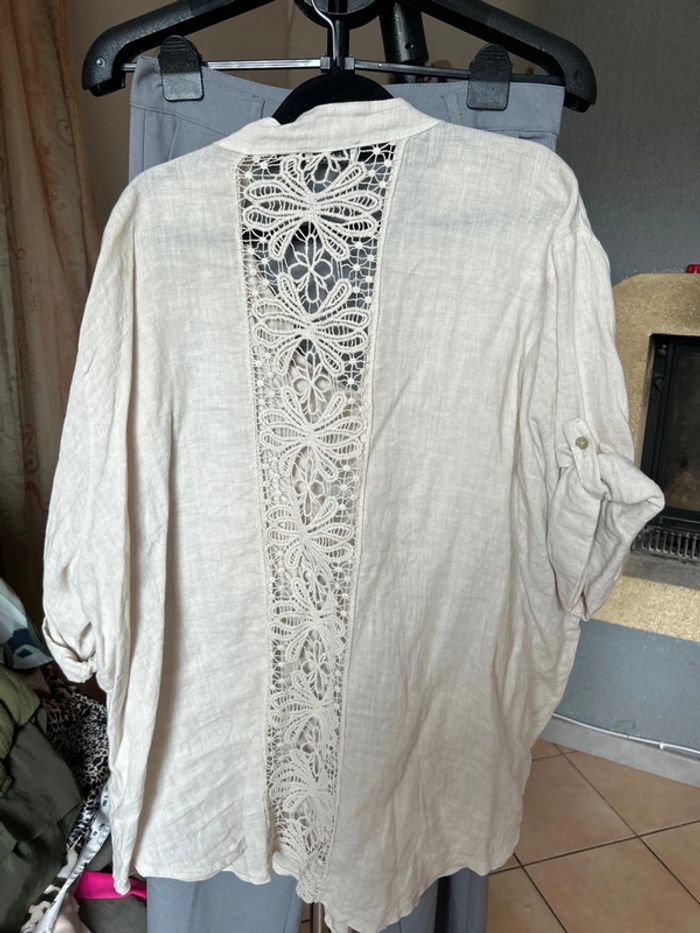 Chemise lin et crochet - photo numéro 2