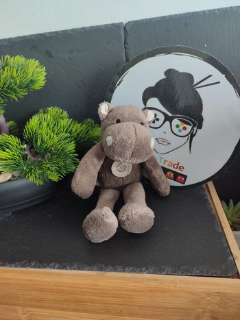 doudou et compagnie hippopotame marron Roland garros dc215rg pantin DD03567