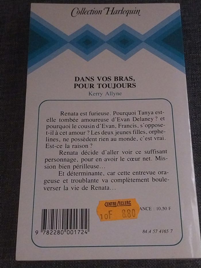 Dans vos bras pour toujours Kerry Allyne 1984 Harlequin - photo numéro 2