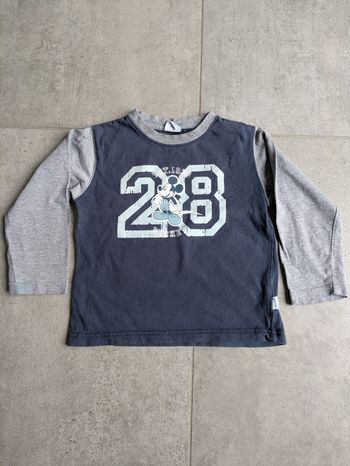 Tee shirt manches longues mickey 3 ans
