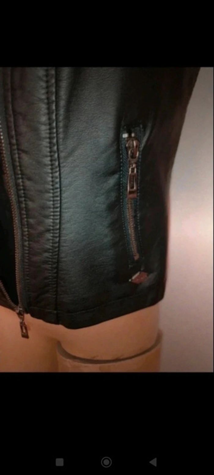 Superbe veste simili cuir S - photo numéro 5