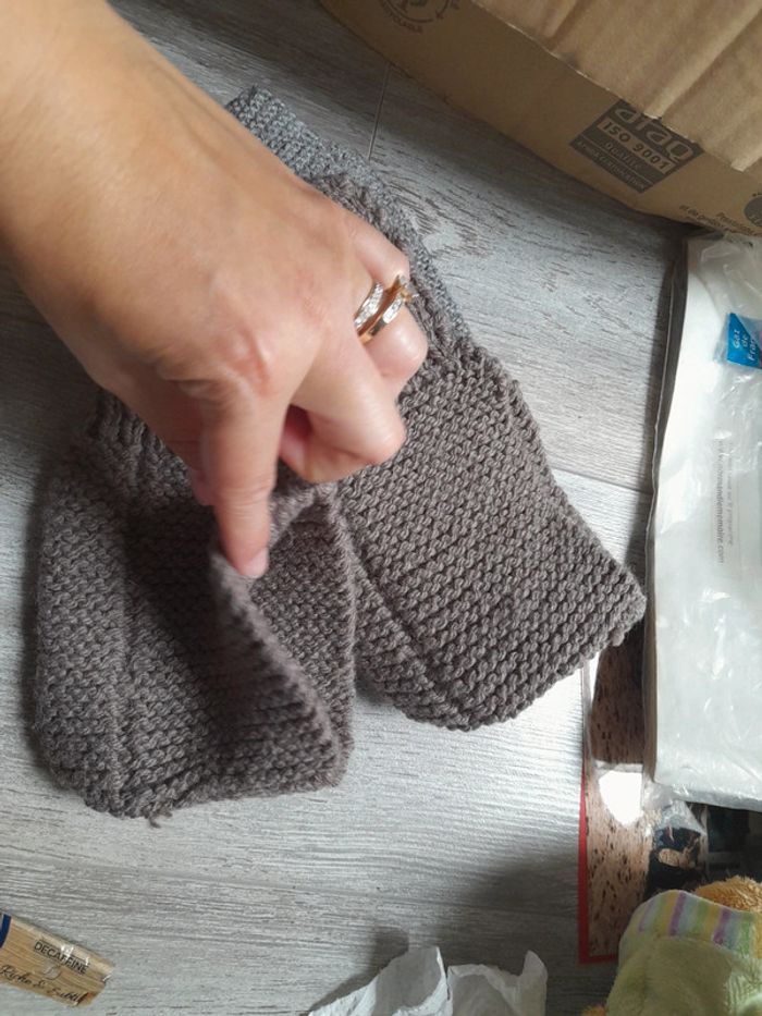 Chausson fait main en laine - photo numéro 4