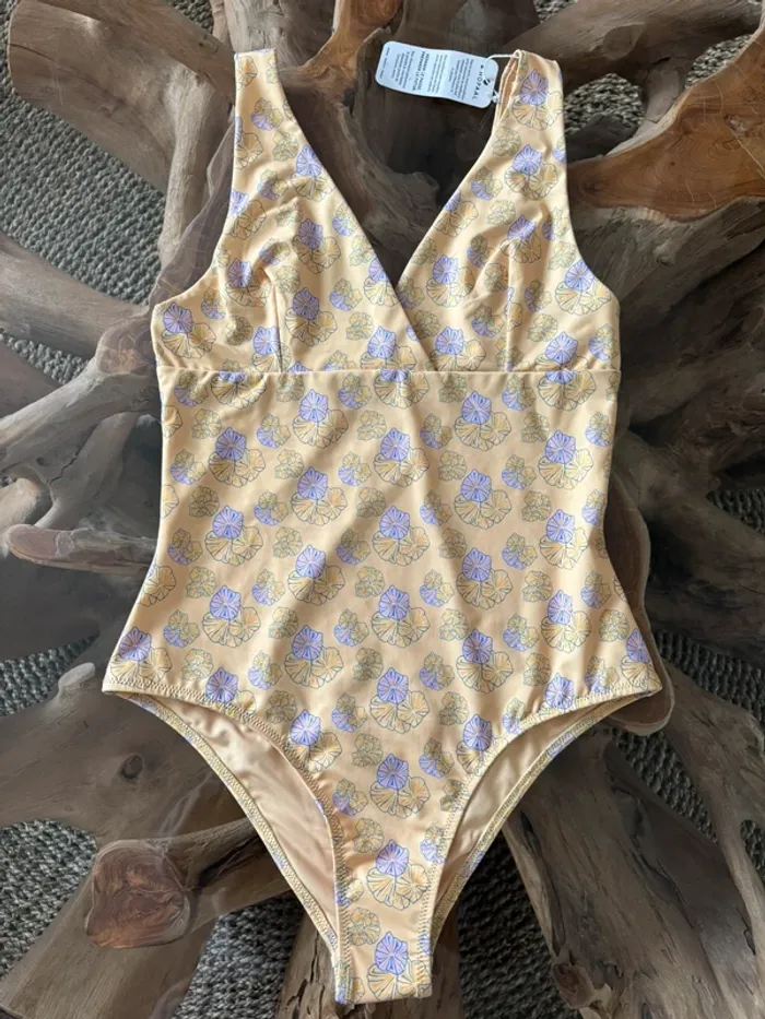 Maillot de bain 1 pièce Hopaal Rivage jaune vanille S - photo numéro 2