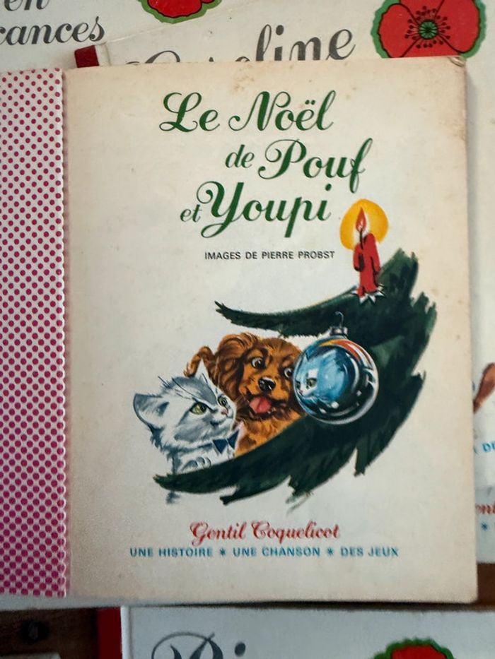 Bord rouge - Lot de 8 livres anciens vintage Caroline Gentil Coquelicot Pierre Probst Hachette - photo numéro 13