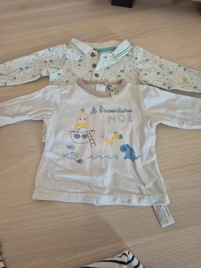 Lot de 3 t shirt manches longues 6 mois garçon - photo numéro 2