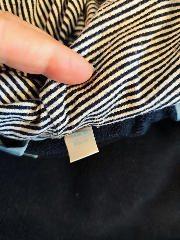 Doudoune avec capuche bleu gris Obaibi Taille 18 mois - photo numéro 7