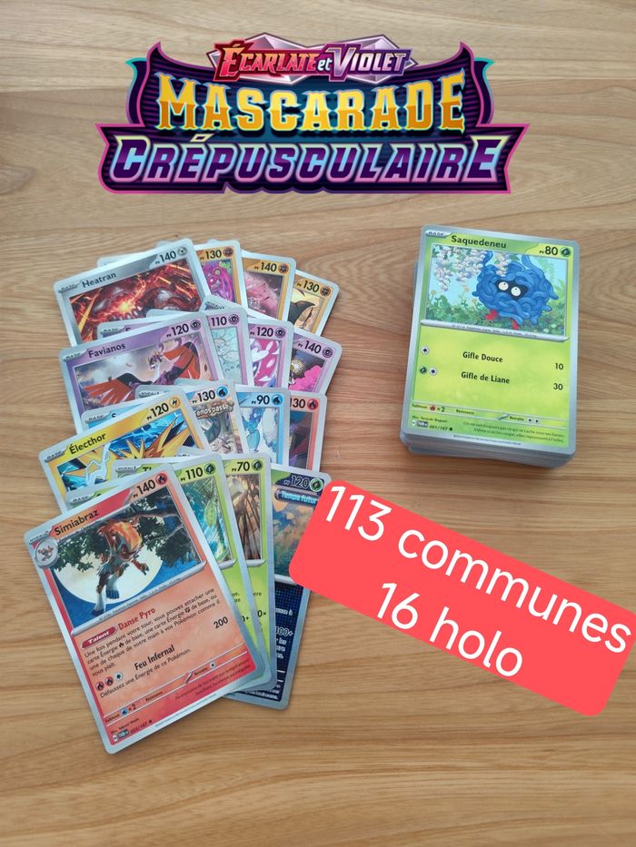 Pokémon mascarade crépusculaire lot de cartes