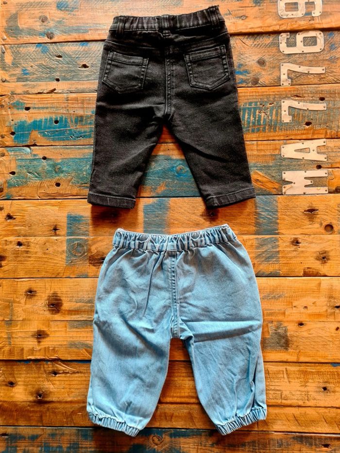 Lot de 2 jeans pour bebe fille - photo numéro 2