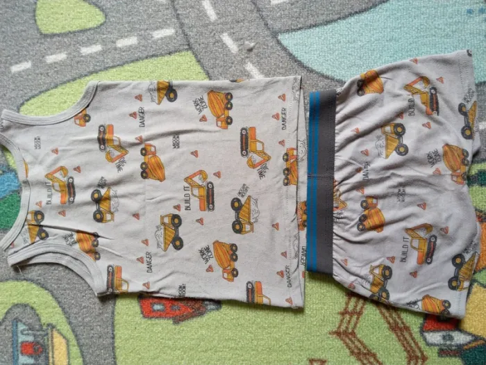 Ensemble maillot de corps et boxer engin de chantier taille 98-104 cm, 2-4 ans - photo numéro 5