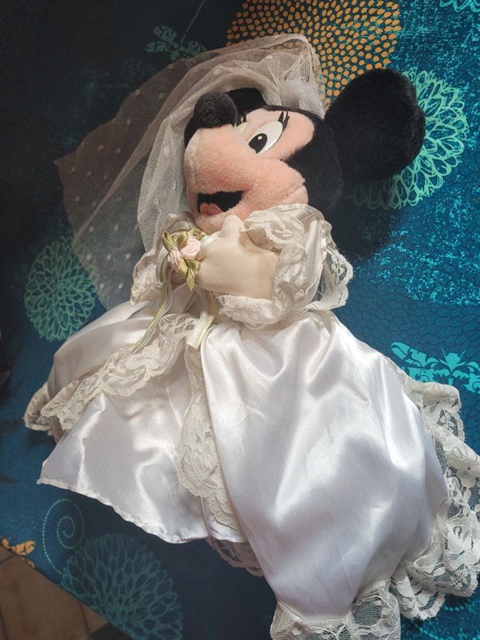 Peluche mickey minnie marié disneyland - photo numéro 7
