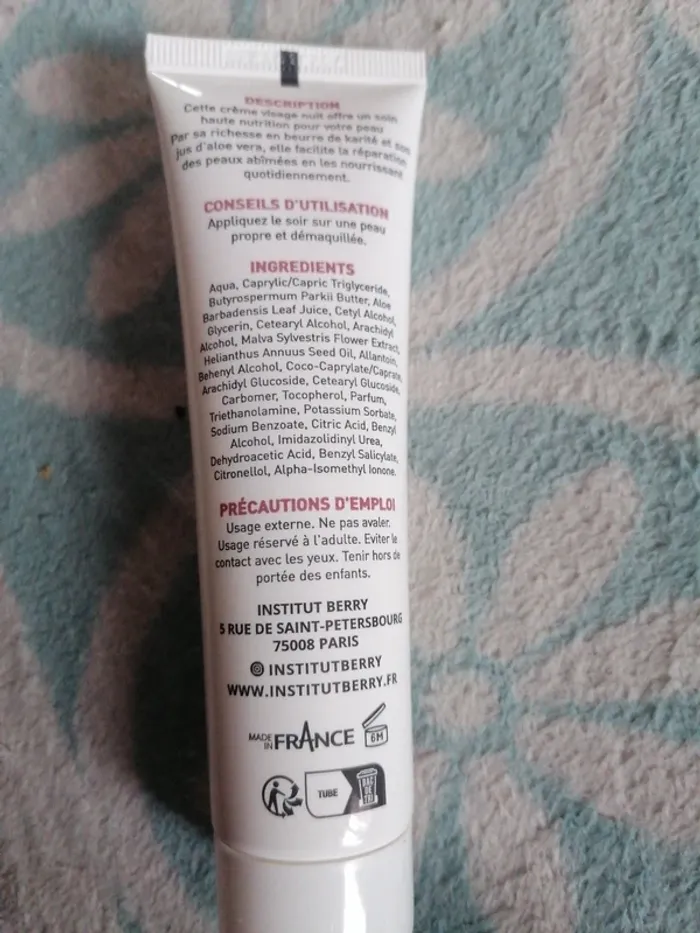 Crème visage nuit neuve Berry 30ml - photo numéro 2