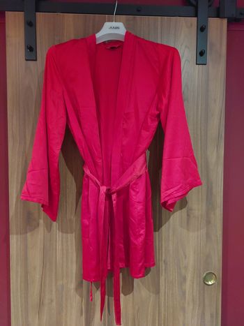 Kimono satin rouge