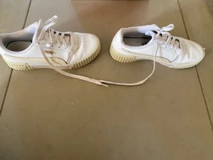 Puma Carina blanche et amande / crème taille 39 - photo numéro 8