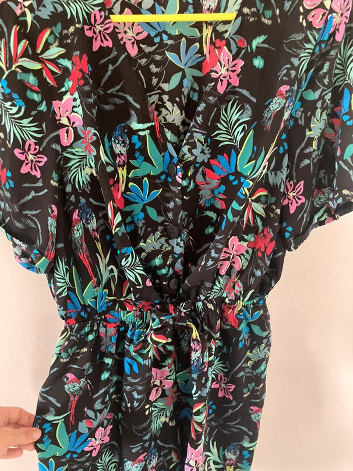Combi short noir et fleuris taille 38 - photo numéro 7