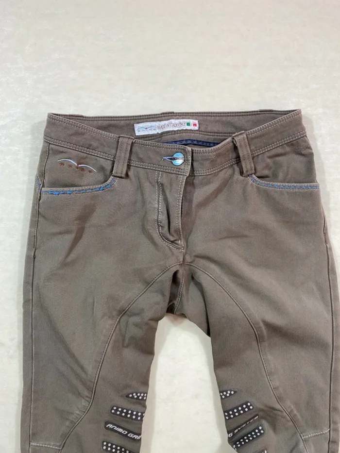 Pantalon équitation Animo Brun XXS Très Bon État - photo numéro 7