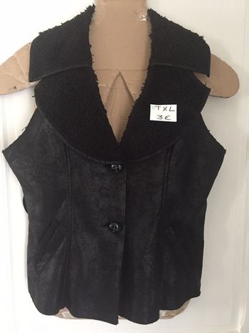 204-Veste sans manches marron T XL-42