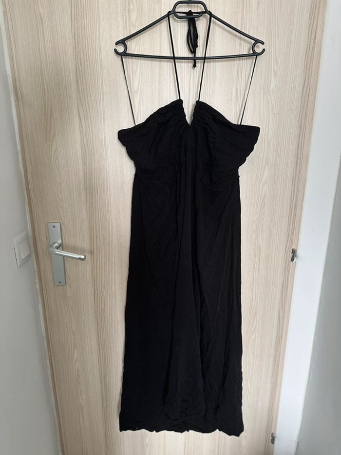 Robe longue dos nu noir taille XL H&M