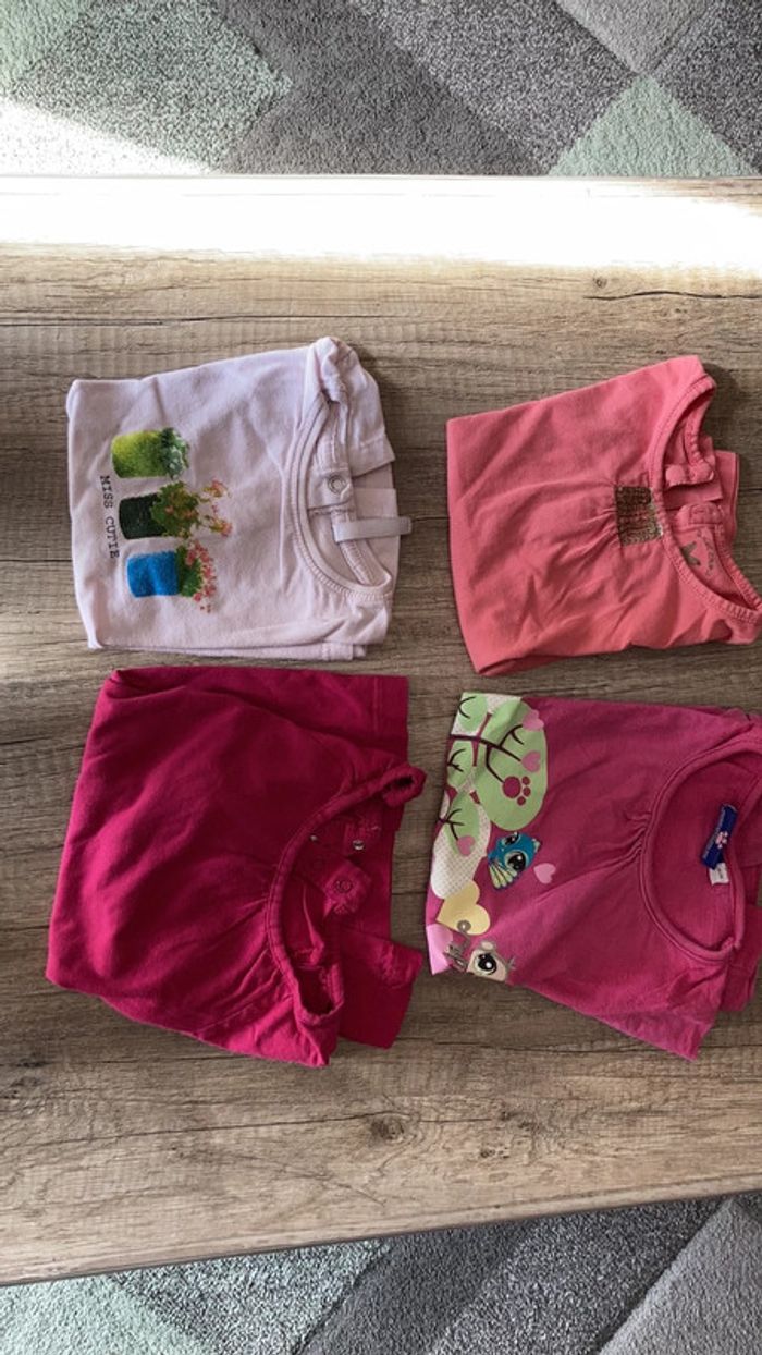 Lot t-shirt fille 3 ans manches courte