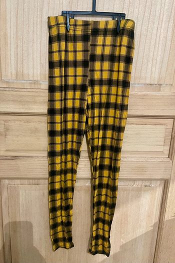Leggings jaune moutarde à carreaux boohoo taille 36
