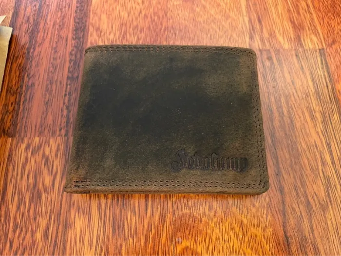 [NEUF] Portefeuille en Cuir véritable Hodalump, Protection RFID, Marron, Vintage - photo numéro 2